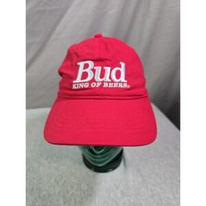 Men's Budweiser Bud Beer Snapback Red Mesh  Adjustable Baseball Ball Cap